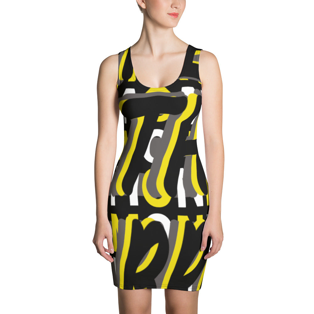 MONEYBARE Boss Fancy FTB-1 "Contouresque" Dress - Yellow