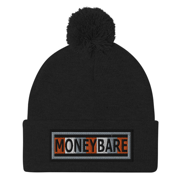 MONEYBARE Pom-Pommed Beanie - Orange