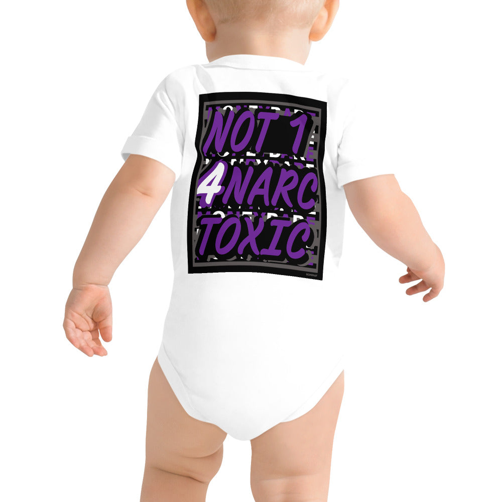 MONEYBARE N14NT-1 Baby Bodysuit One-Piece Onesie - Purple In Icon
