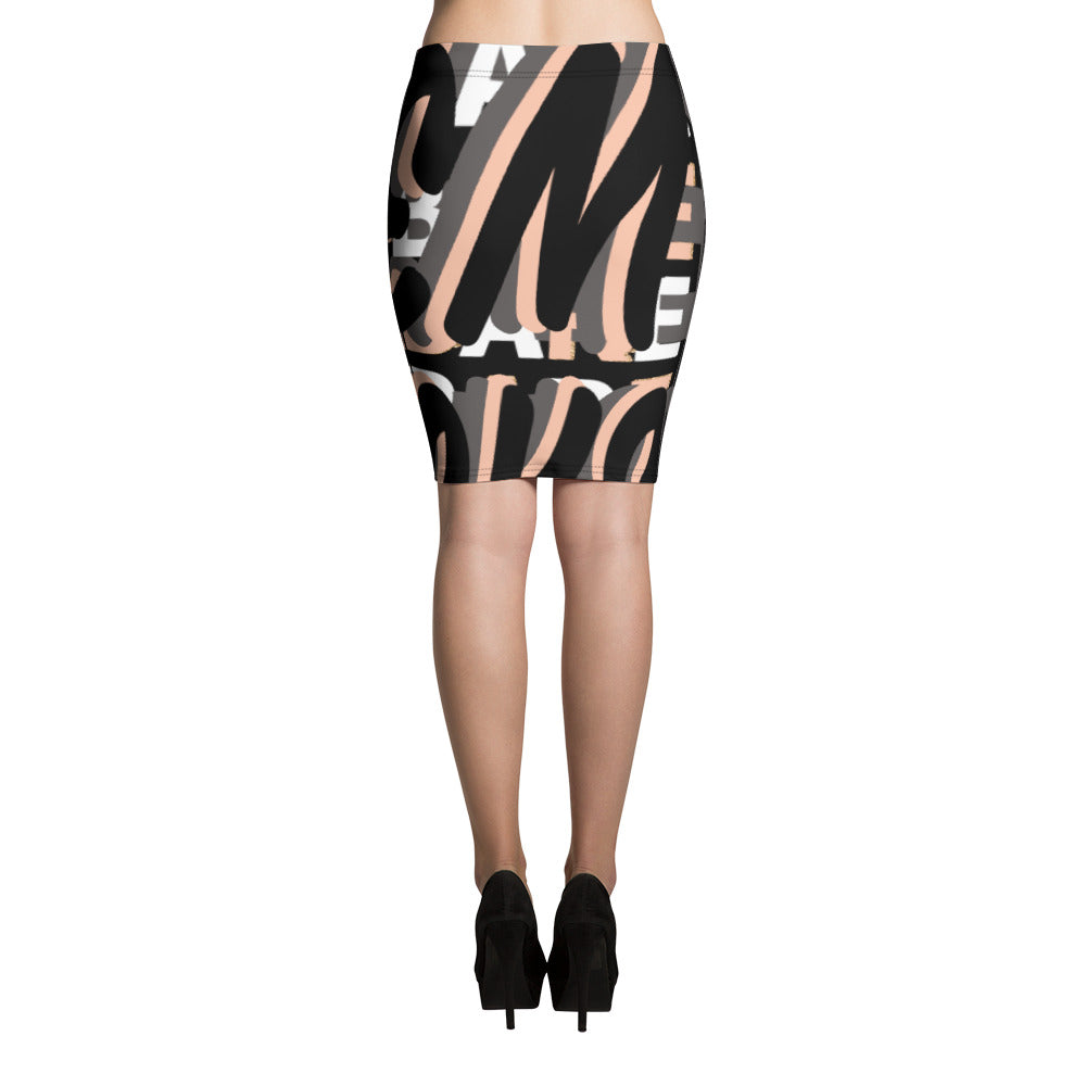 MONEYBARE Boss Fancy FTB-1 Pencil Skirt - Peach