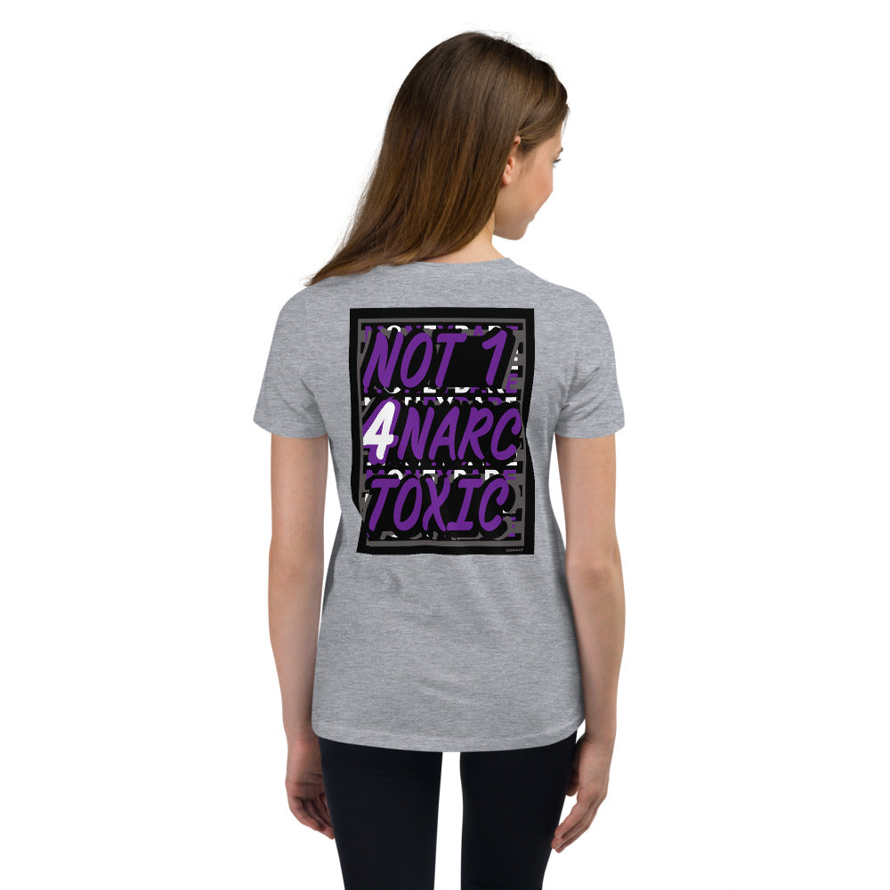 MONEYBARE N14NT-1 Youth Short Sleeve Premium T-Shirt - Purple In Icon