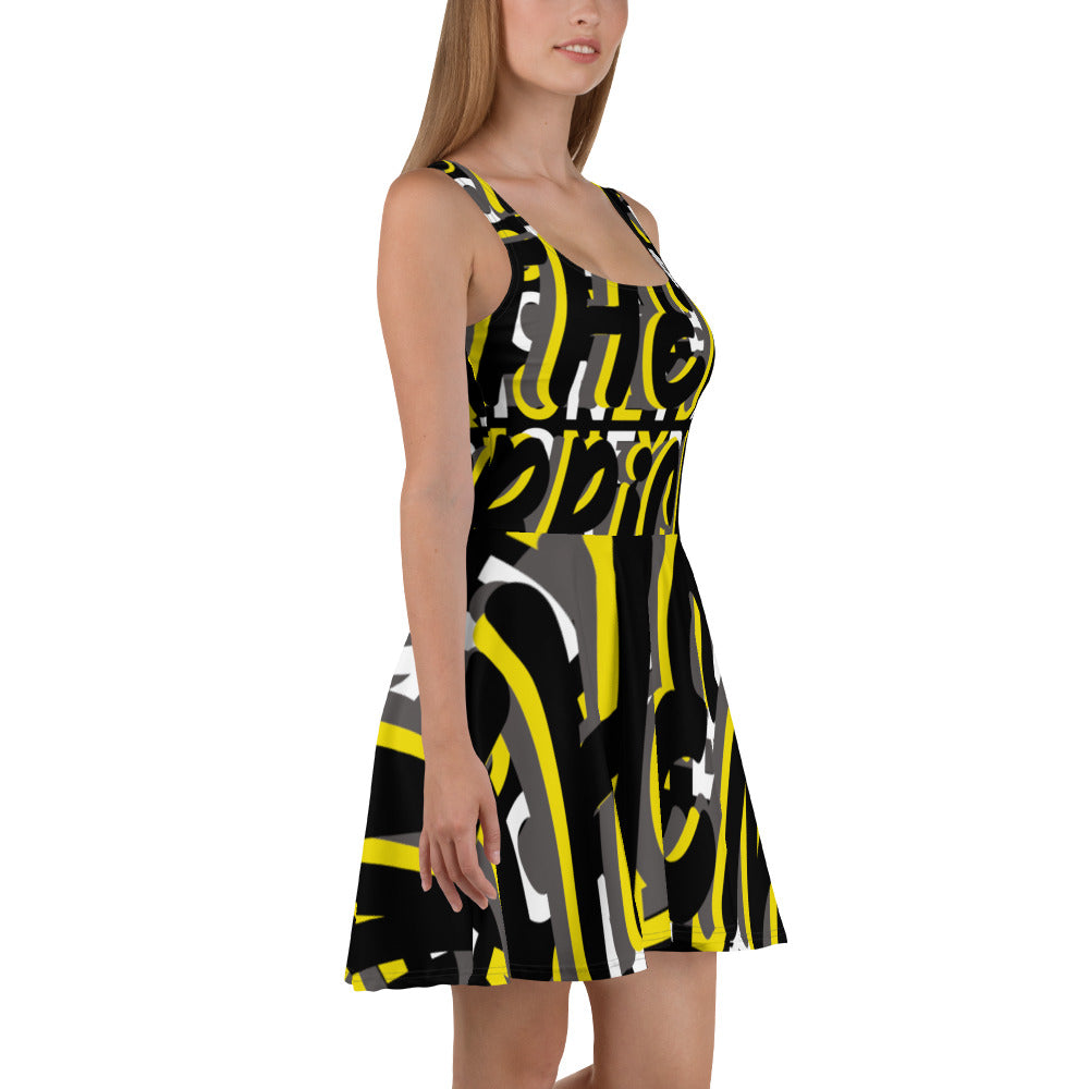 MONEYBARE Boss Fancy FTB-1 Flared Twirly Sun-Fun Dress - Yellow